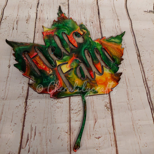 Hello Fall Wood/Resin Decor