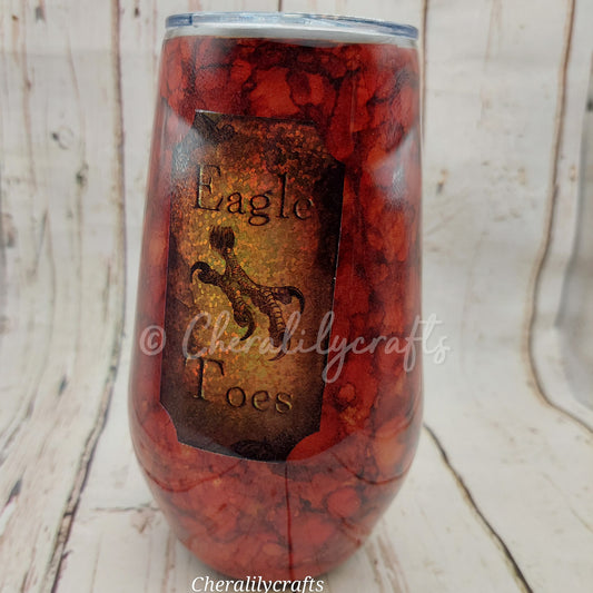 17 oz  Eagle Toes Wine Tumbler