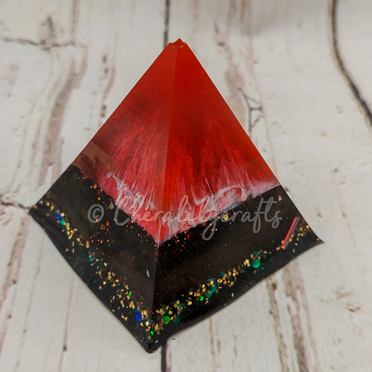 Black/Red/ Glitter Pyramid