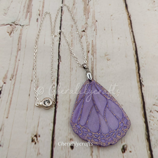 Purple Wing Necklace