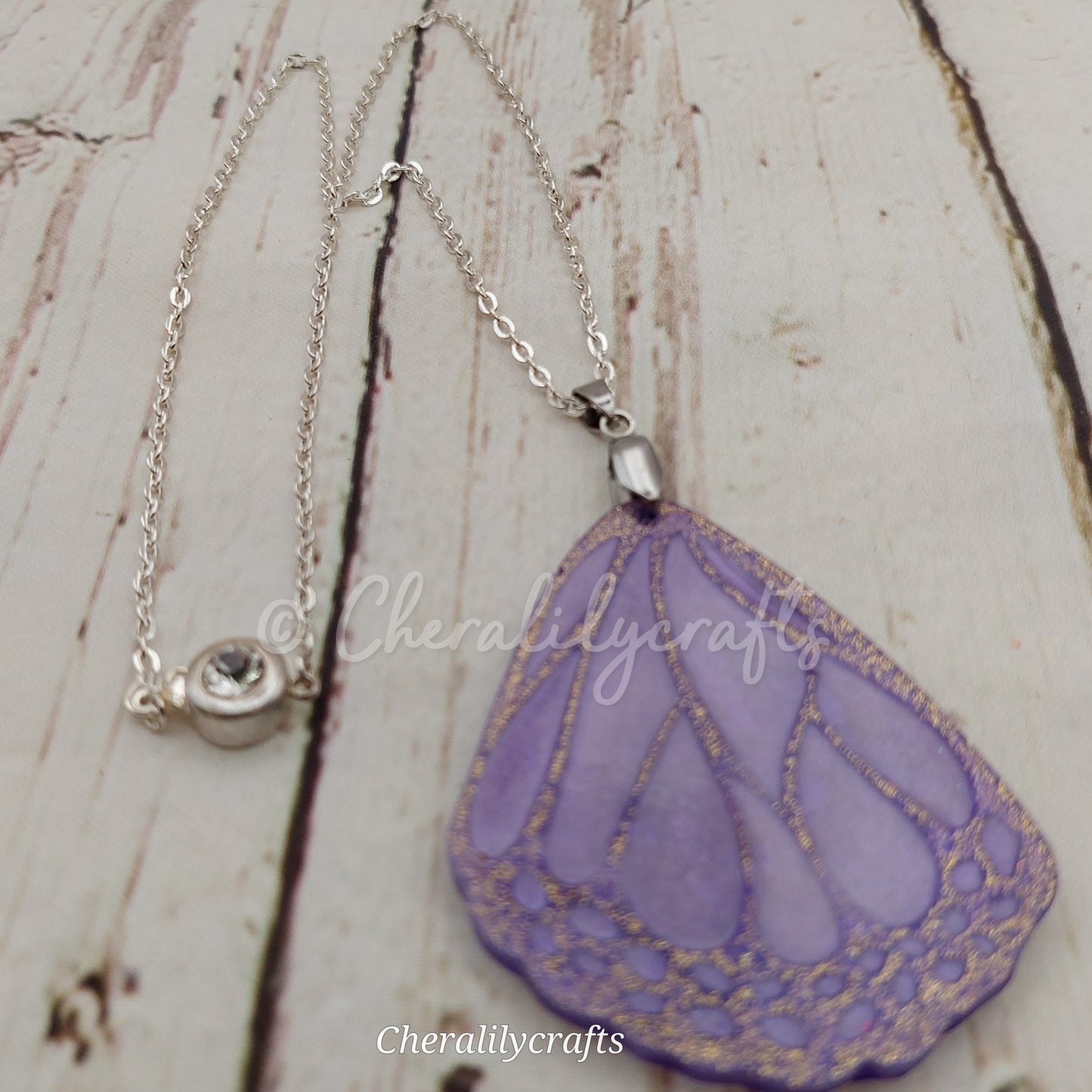 Purple Wing Necklace