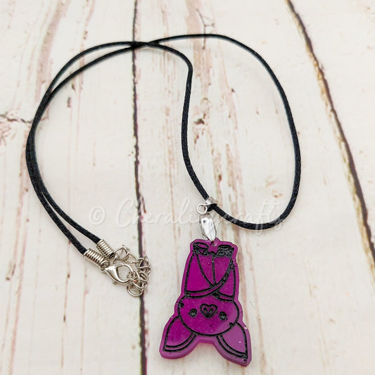 GLOWING Hanging Bat Epoxy Necklace