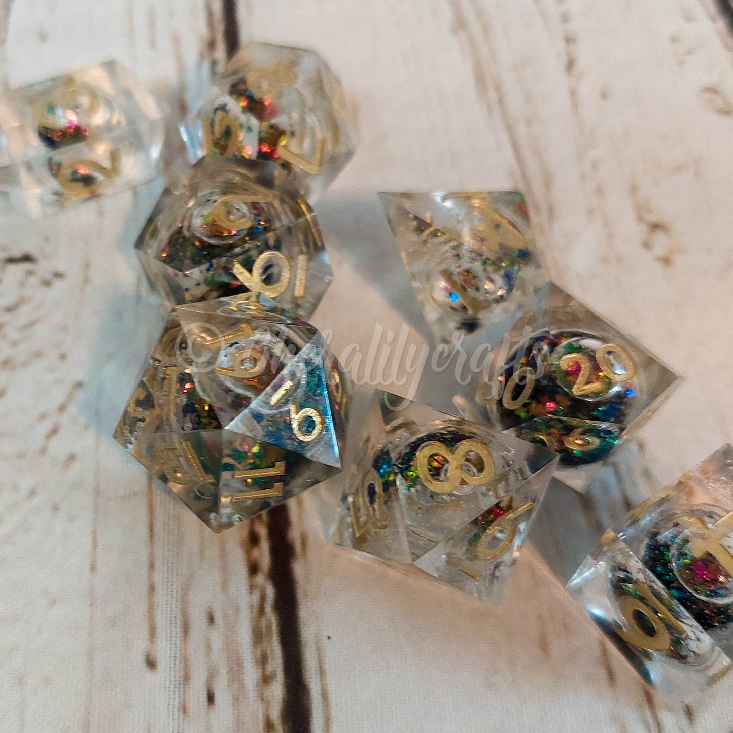 8 Piece Polyhedral Dice Set- Magic Potion Orb