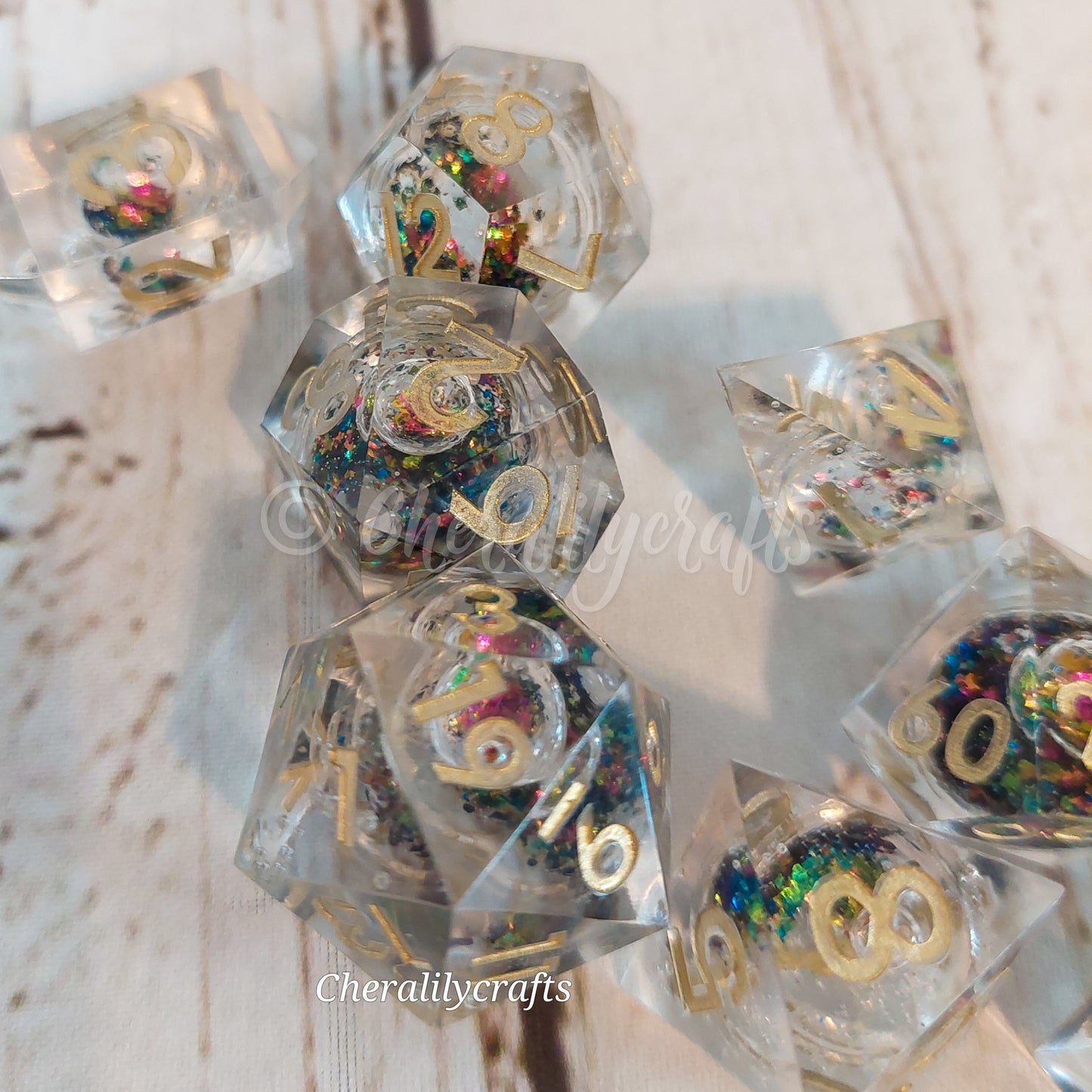 8 Piece Polyhedral Dice Set- Magic Potion Orb