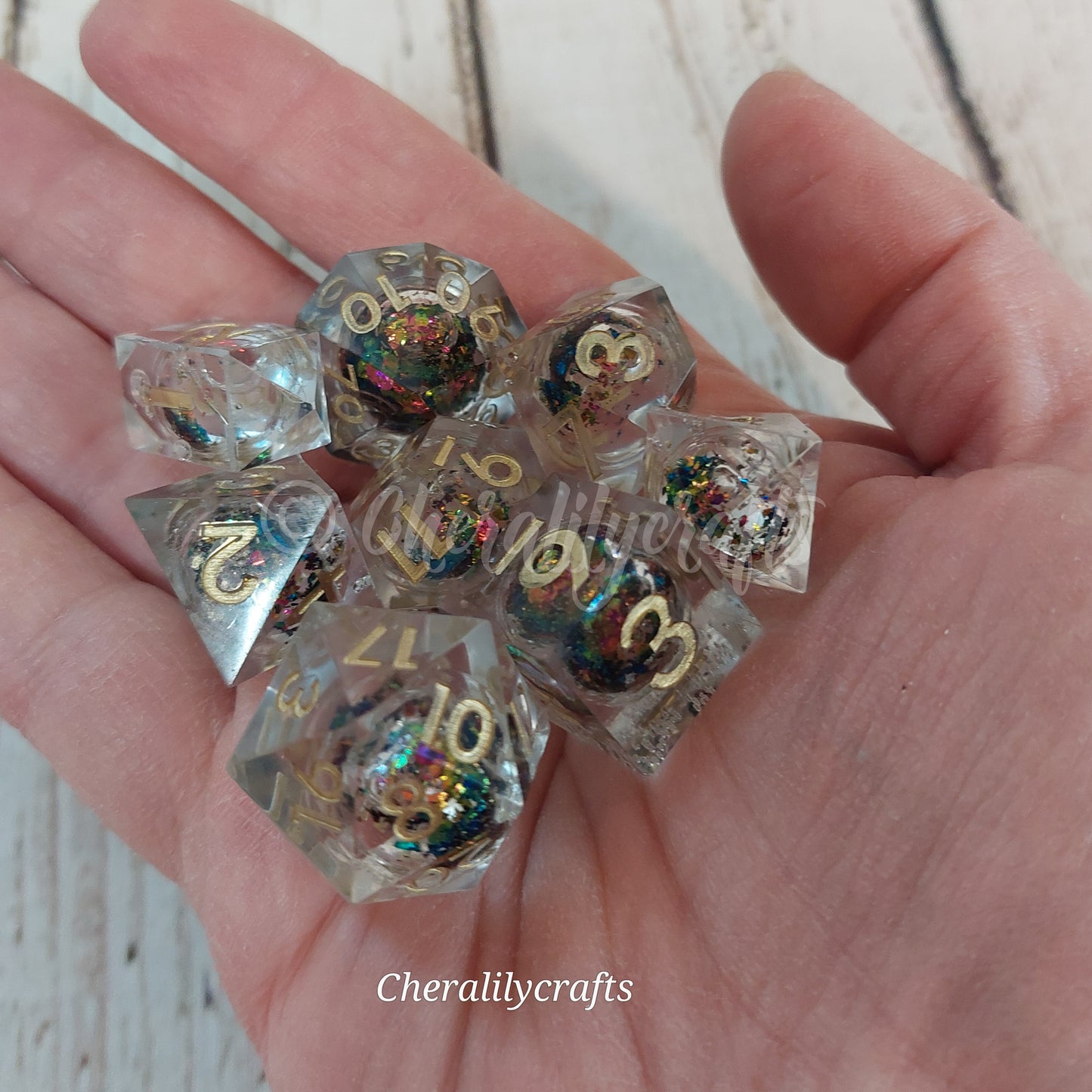 8 Piece Polyhedral Dice Set- Magic Potion Orb