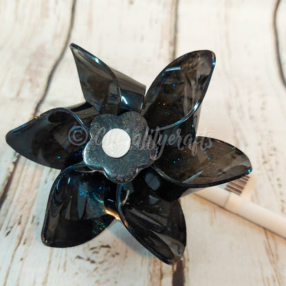 Black Epoxy Pinwheel