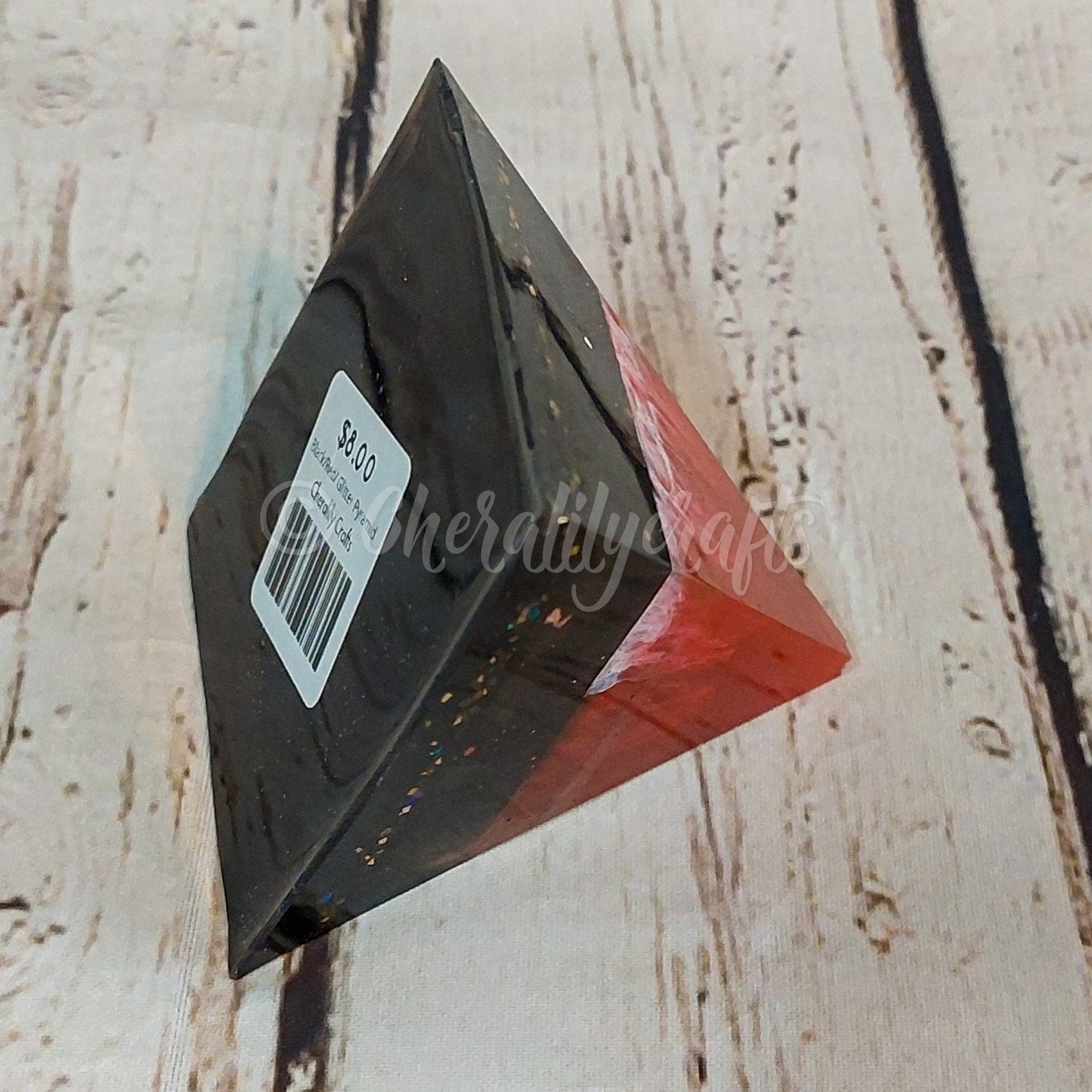 Black/Red/ Glitter Pyramid