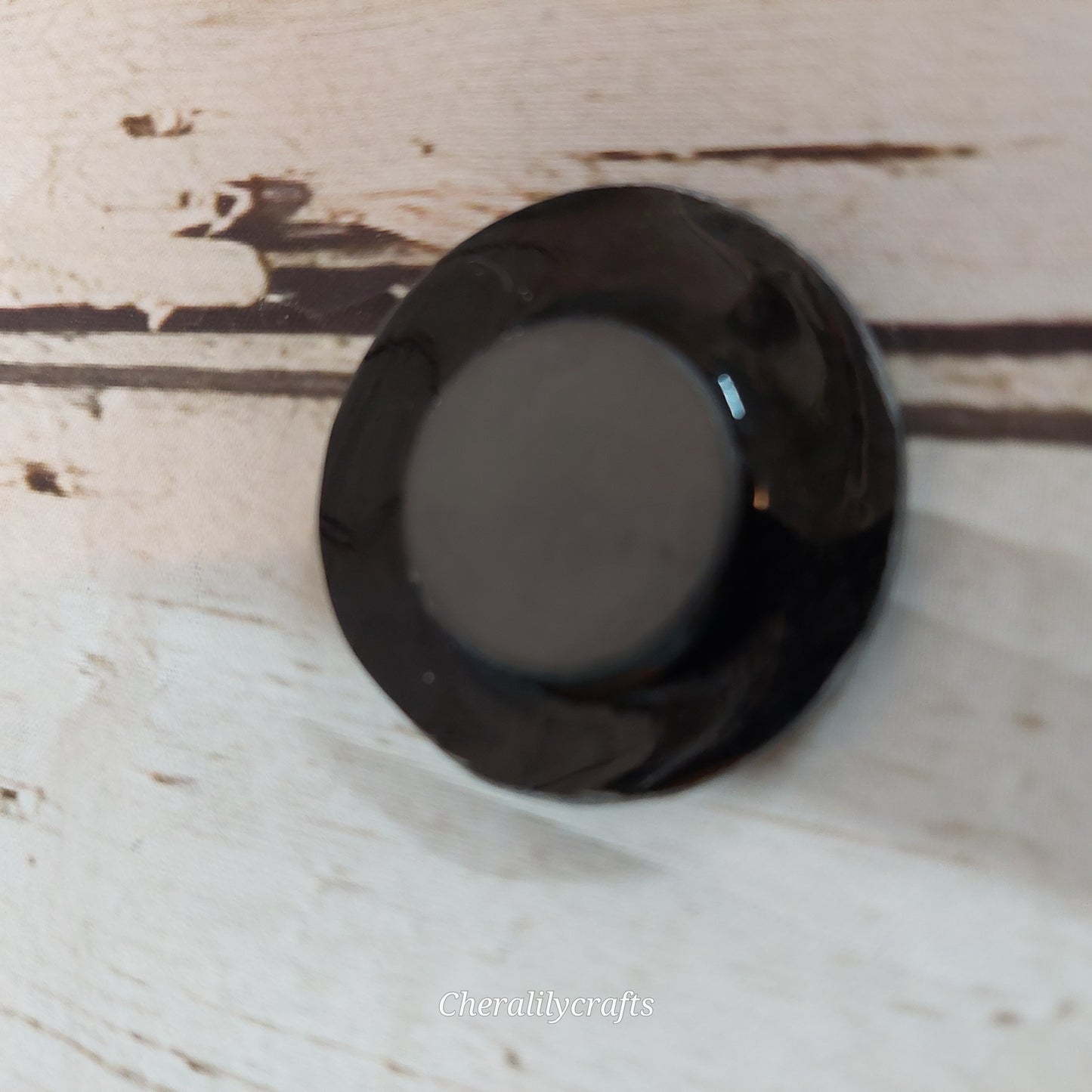Glitter Round Faceted Magnet