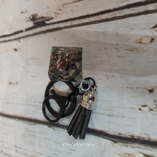 Cat Dice Keychain