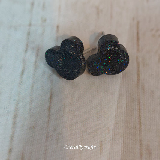 Glittery Mouse Ear Studs