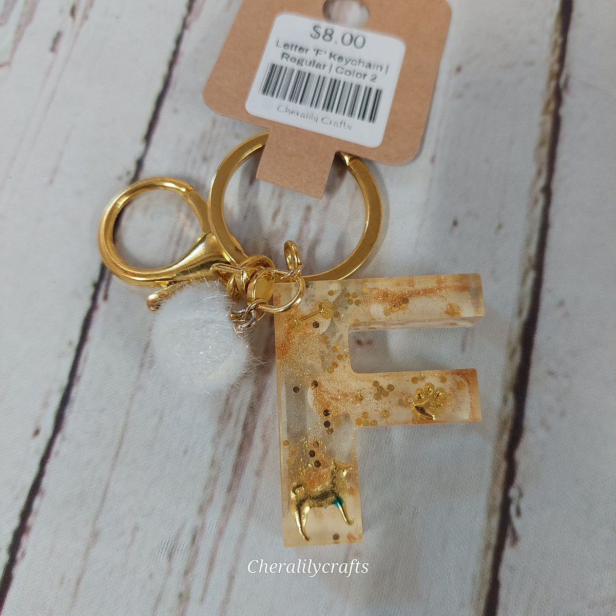 Letter 'F' Keychain