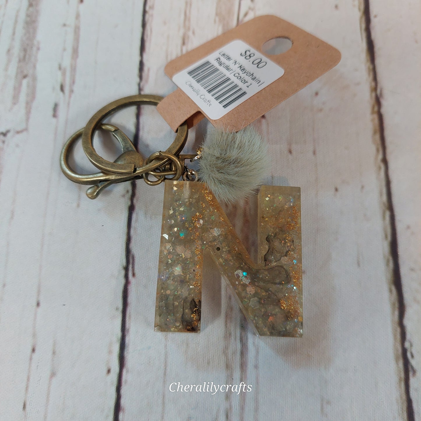 Letter 'N' Keychain