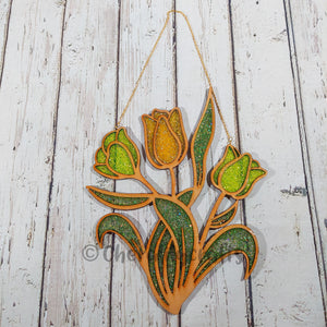 Tulip Wood/Resin Decor